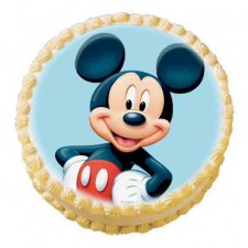 1 kg eggless micky mouse pineapple photo cake